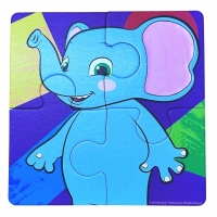Set 3 puzzle pentru copii, Touch and feel, multicolor, 21 x 21 cm, Cocomelon 96-0050